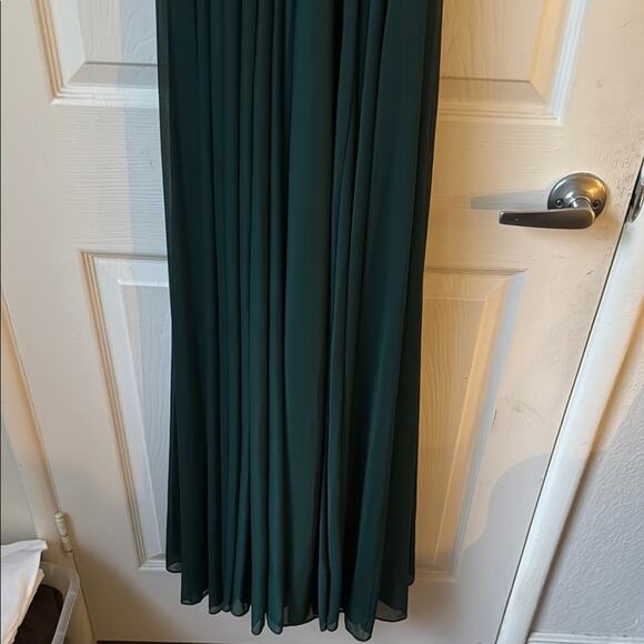 David's Bridal Celebrate DB Studio High-Neck Mesh Dress Juniper Green size 2 NWT - Picture 9 of 11